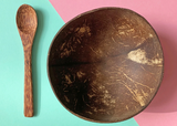 Natural Coconut Bowl & Spoon Set Kitchen Essentials