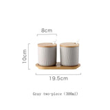 Nordic Ceramic Seasoning Jar with Lid & Spoon Kitchen Essentials