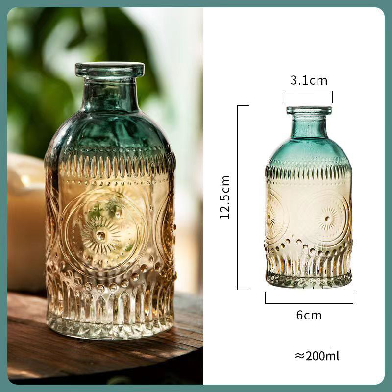 Nordic Gradient Color Transparent Glass Vase eprolo