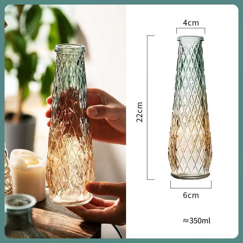 Nordic Gradient Color Transparent Glass Vase eprolo