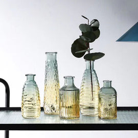 Nordic Gradient Color Transparent Glass Vase eprolo