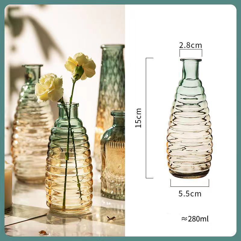 Nordic Gradient Color Transparent Glass Vase eprolo