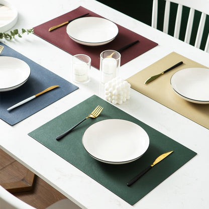 Nordic Style Leather Placemats Kitchen Essentials