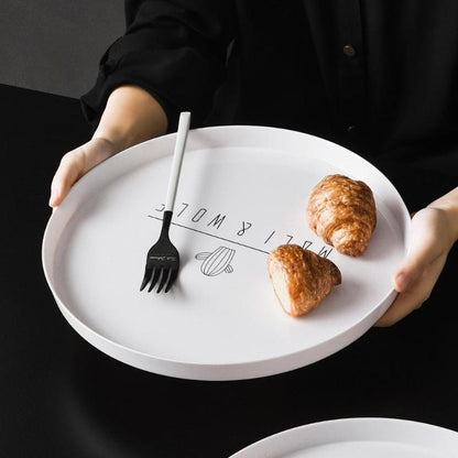 Nordic Style Plastic Round Breakfast Tray eprolo