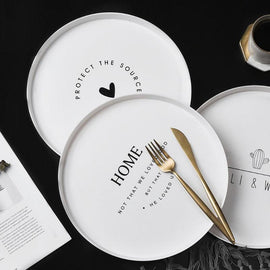 Nordic Style Plastic Round Breakfast Tray eprolo