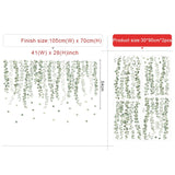 Nordic Style Rattan Leaves Wall Stickers for Home Decoration Kitchen Essentials