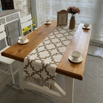 Cotton Linen Table Runner Buffalo Plaid Woven Kitchen Kitchen Essentials