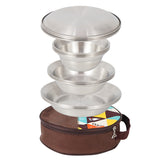 Outdoor Stainless Steel Dinner Plate Bowl 16-Piece Set eprolo