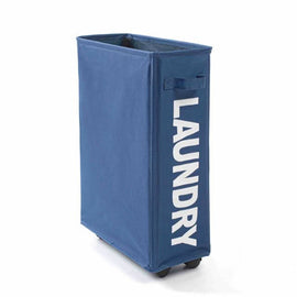 Oxford Foldable Laundry Basket with Caster Wheels Kitchen Essentials