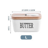 Porcelain Butter Container with Air-tight Seal Lid & Knife Kitchen Essentials