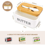 Porcelain Butter Container with Air-tight Seal Lid & Knife Kitchen Essentials