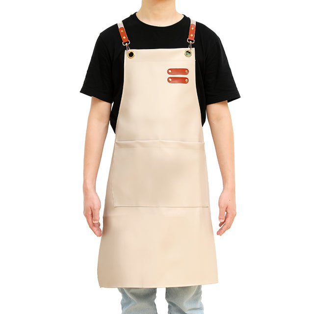 Professional PU Leather BBQ Aprons Kitchen Essentials
