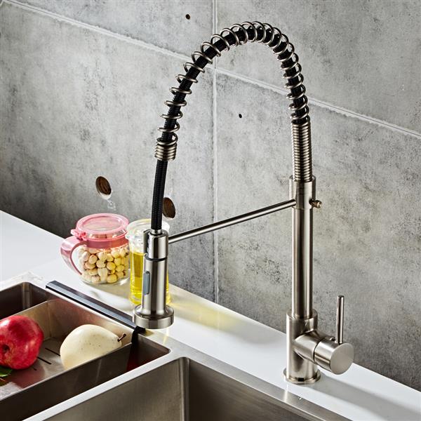 Pull-down Kitchen Faucet-Brushed Nylon Water Pipe hello-826
