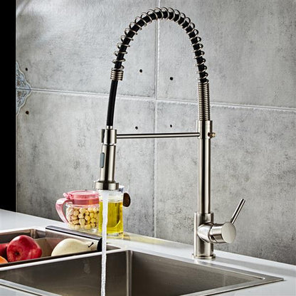 Pull-down Kitchen Faucet-Brushed Nylon Water Pipe hello-826