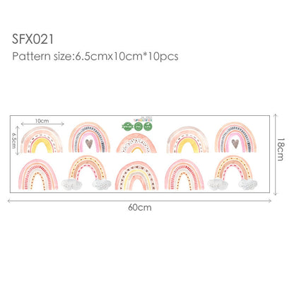 Rainbow Wall Stickers For Kids Rooms Kitchen Essentials