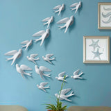 Resin 3d Swallow Bird Wall Stickers Kitchen Essentials