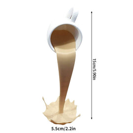 Resin Statues Floating Coffee Cup Art Sculpture Kitchen Essentials