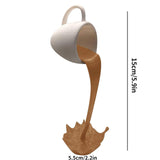 Resin Statues Floating Coffee Cup Art Sculpture Kitchen Essentials