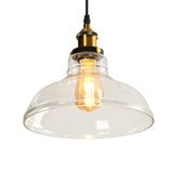 Retro Clear Glass Ceiling Pendant Industrial Light Shade Chandelier with Bulb hello-826