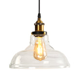 Retro Clear Glass Ceiling Pendant Industrial Light Shade Chandelier with Bulb hello-826