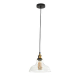 Retro Clear Glass Ceiling Pendant Industrial Light Shade Chandelier with Bulb hello-826