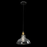 Retro Clear Glass Ceiling Pendant Industrial Light Shade Chandelier with Bulb hello-826