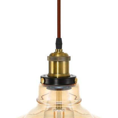 Retro Vintage Gold Glass Ceiling Hanging Pendant Shade Chandelier Light w/ bulb hello-826