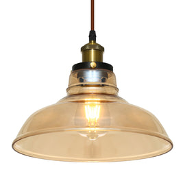 Retro Vintage Gold Glass Ceiling Hanging Pendant Shade Chandelier Light w/ bulb hello-826