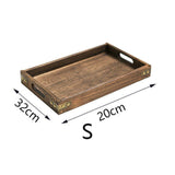 Retro Wooden Pallet Rectangular Dinner Trays Kitchen Essentials