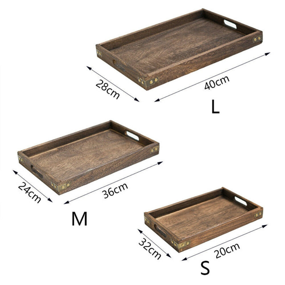 Retro Wooden Pallet Rectangular Dinner Trays Kitchen Essentials