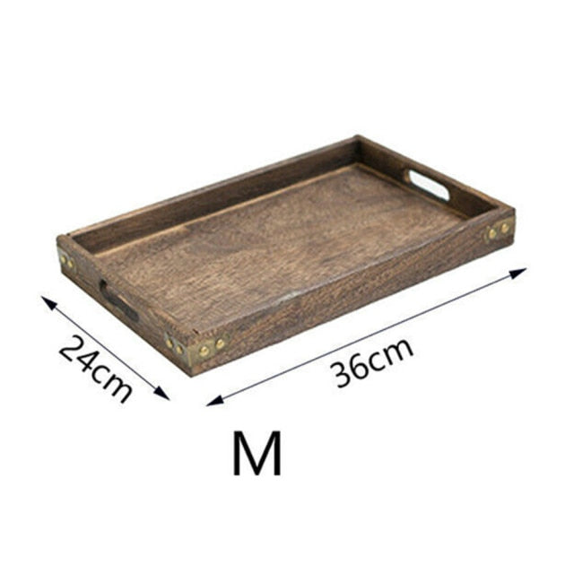 Retro Wooden Pallet Rectangular Dinner Trays Kitchen Essentials