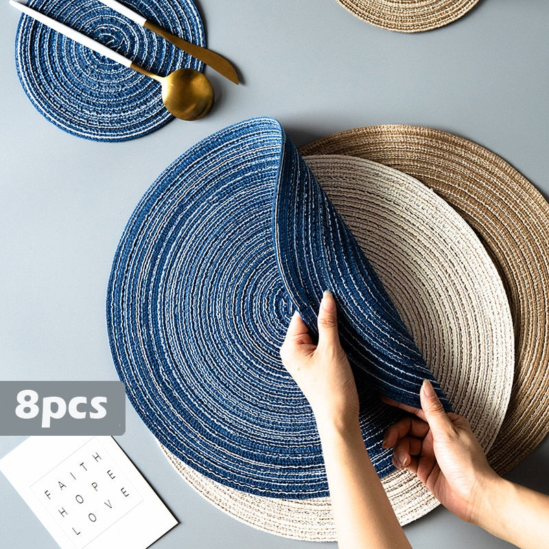 Round Table Placemats and Coasters Kitchen Essentials