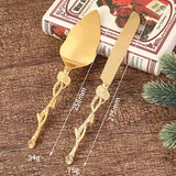 Vintage Luxury Gold Cake Servers and Knife Set Kitchen Essentials
