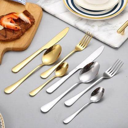 24pcs Stainless Steel  Silverware Cutlery Set Kitchen Essentials