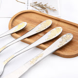 Vintage Dinnerware Set Western 24Pcs Flatware Cutlery Kitchen Essentials