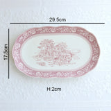 French Purple Neverland Ceramic Plates and Bowls Kitchen Essentials
