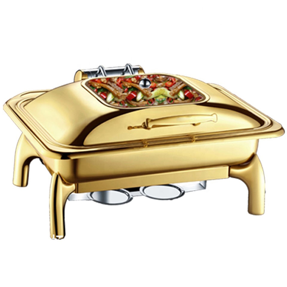 Gold Commercial Buffet Chaffing Dish for Parties Kitchen Essentials