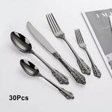 24/30Pieces Cutlery Set Kitchen Essentials