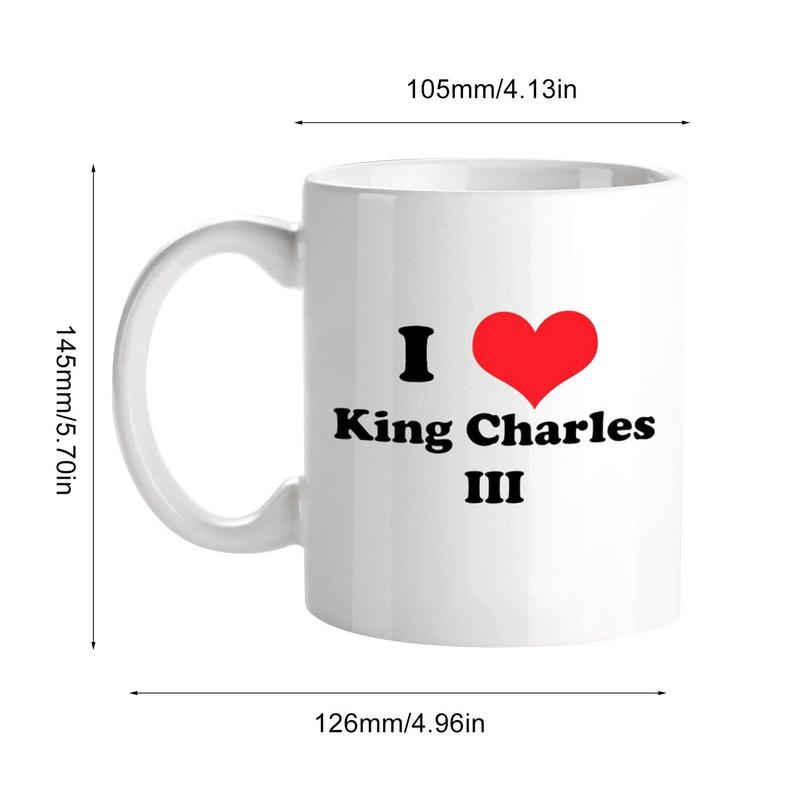 Hand-Painted King Charles III Coronation Ceramic Mug Kitchen Essentials