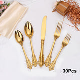 24/30Pieces Cutlery Set Kitchen Essentials