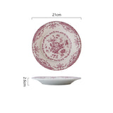 Vintage Rose Ceramic Plate European Style Kitchen Essentials