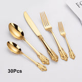 24/30Pieces Cutlery Set Kitchen Essentials