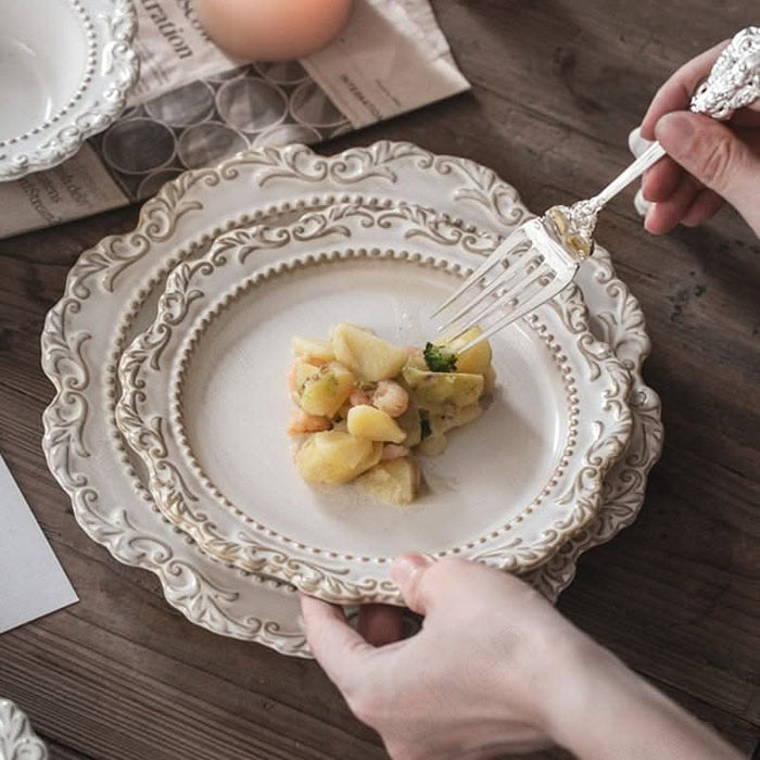 French Vintage Ceramic Dinner Plates Kitchen Essentials