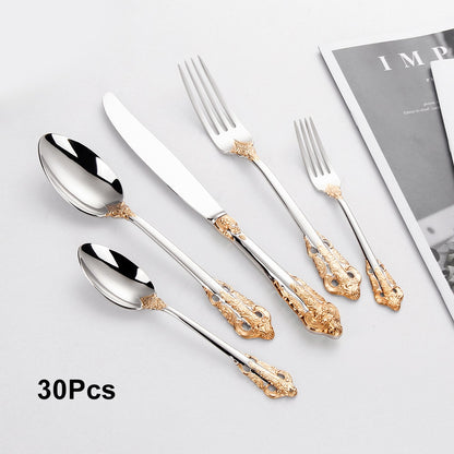 24/30Pieces Cutlery Set Kitchen Essentials