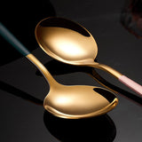 24pcs Gold Dinnerware Set Kitchen Essentials
