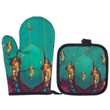 Eid Mubarak Anti-Scalding Oven Gloves & Kitchen Apron Kitchen Essentials