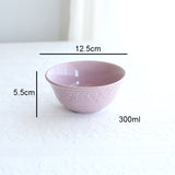 French Purple Neverland Ceramic Plates and Bowls Kitchen Essentials