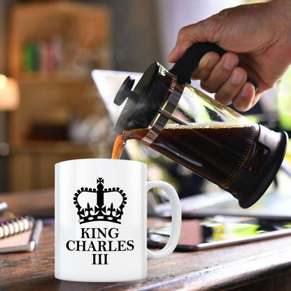 Hand-Painted King Charles III Coronation Ceramic Mug Kitchen Essentials