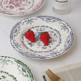 Vintage Rose Ceramic Plate European Style Kitchen Essentials