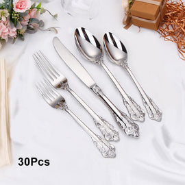 24/30Pieces Cutlery Set Kitchen Essentials
